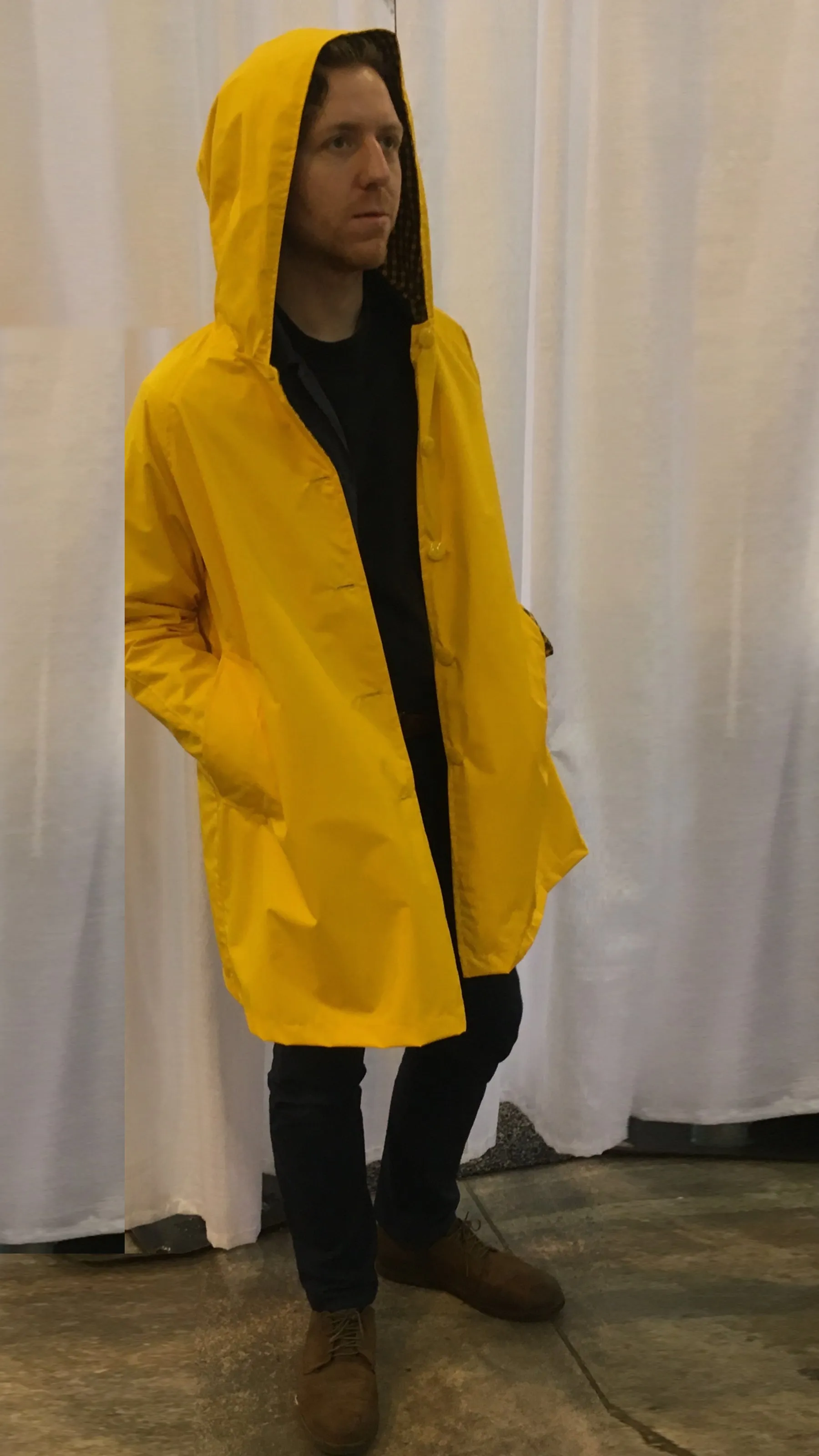 *Men's Sunflower Yellow Outer Lined Raincoat (LR/C 1016A)