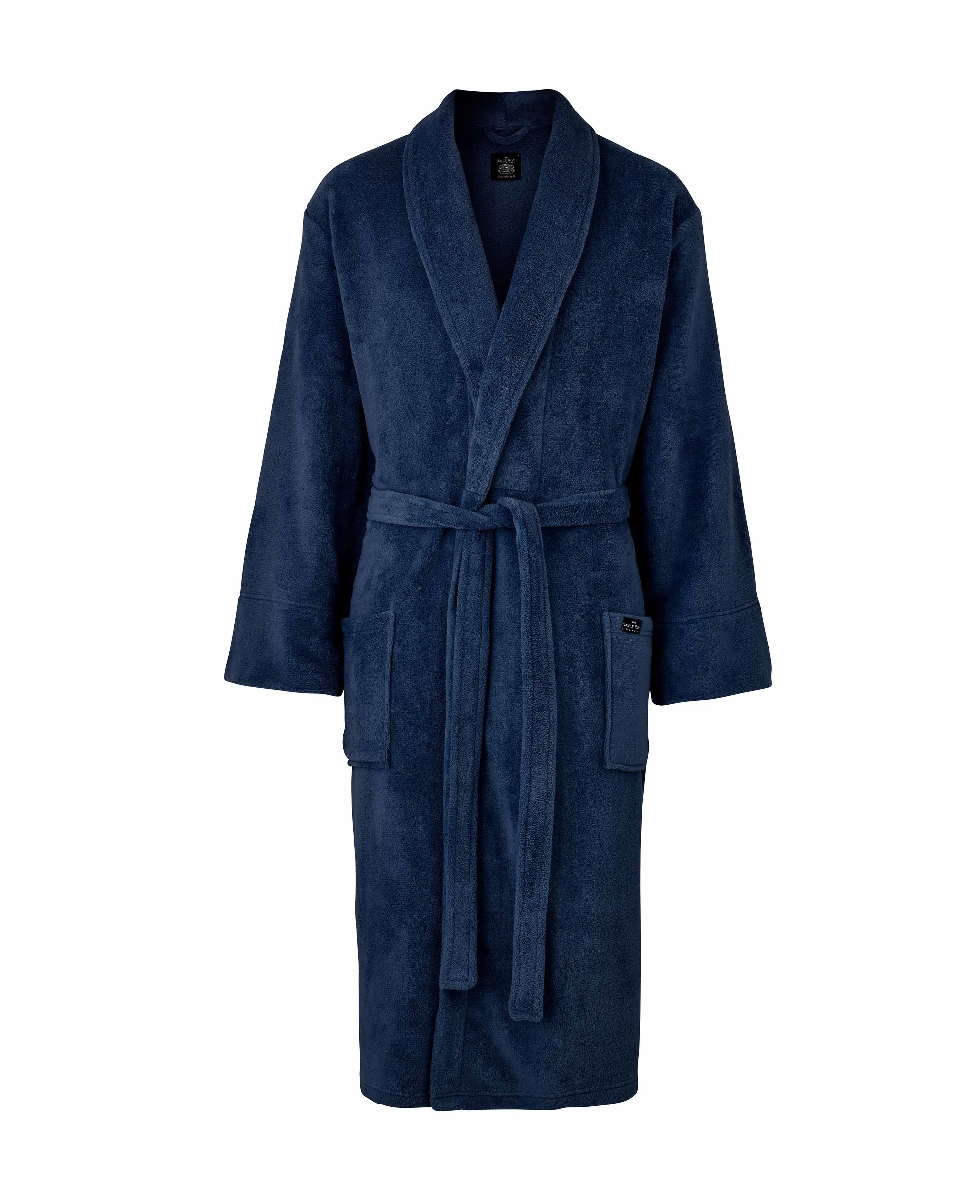 Navy Fleece Dressing Gown