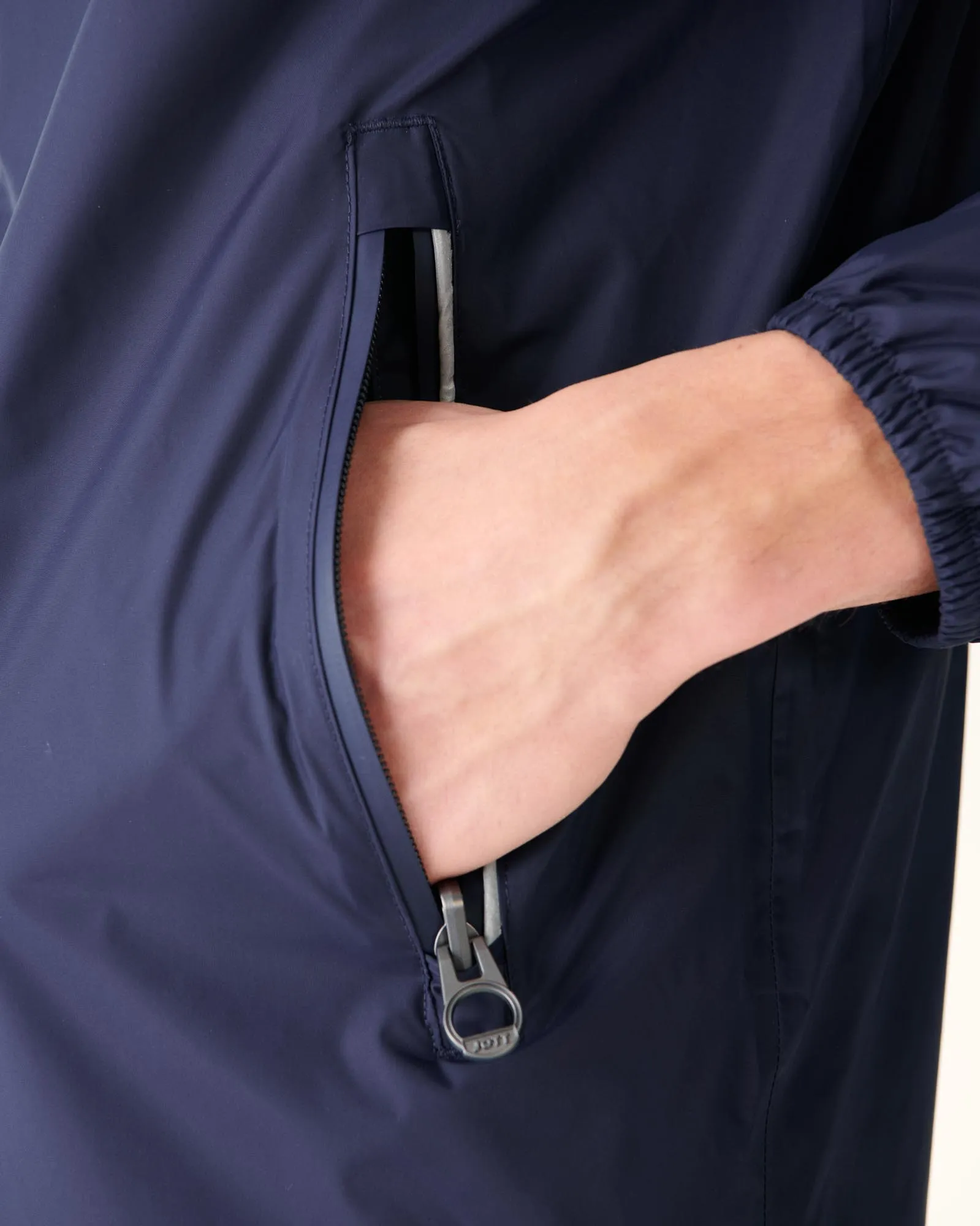 Navy Stockholm packable hooded jacket