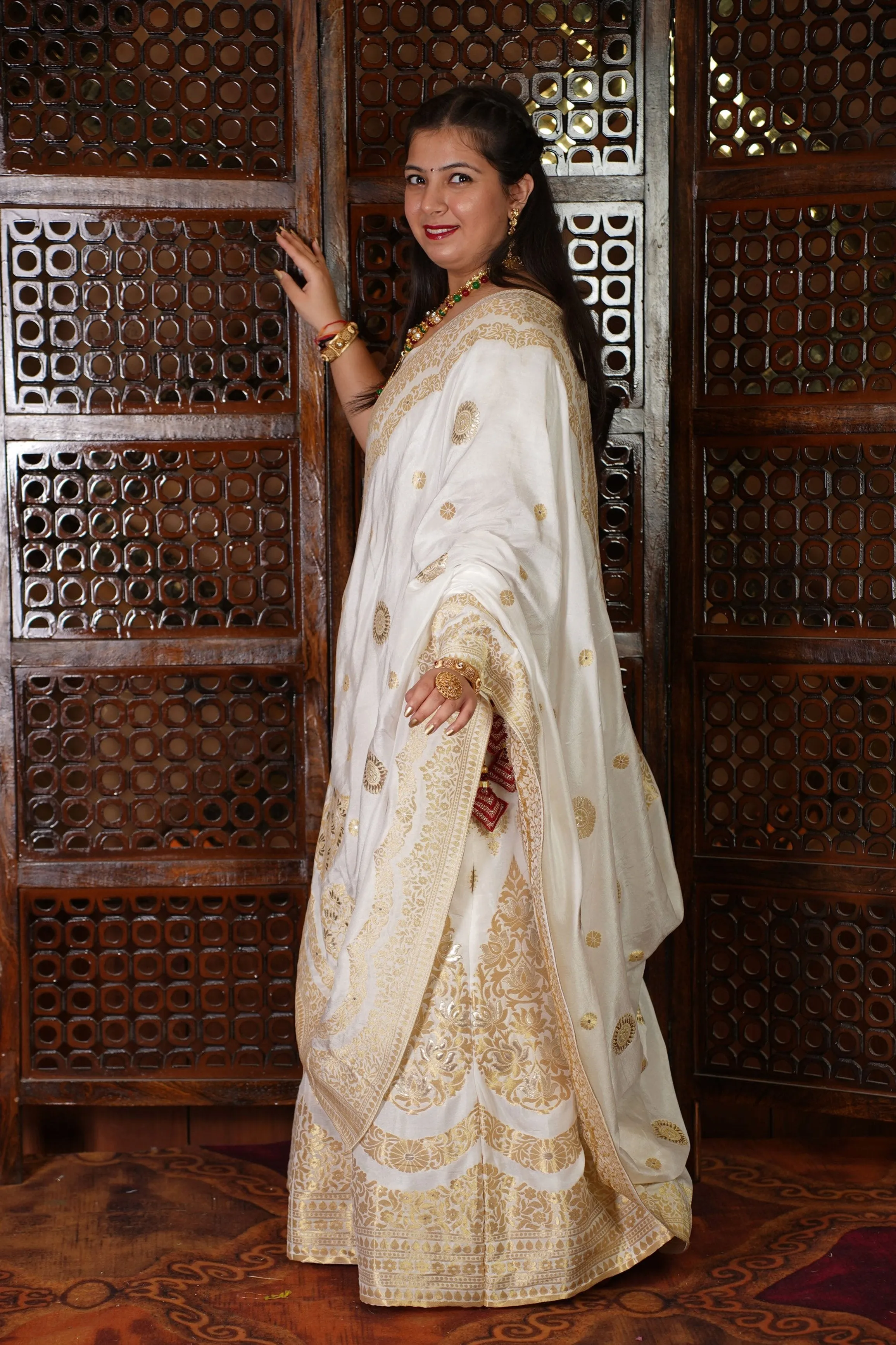 Nurvi Jacquard Silk Lehenga