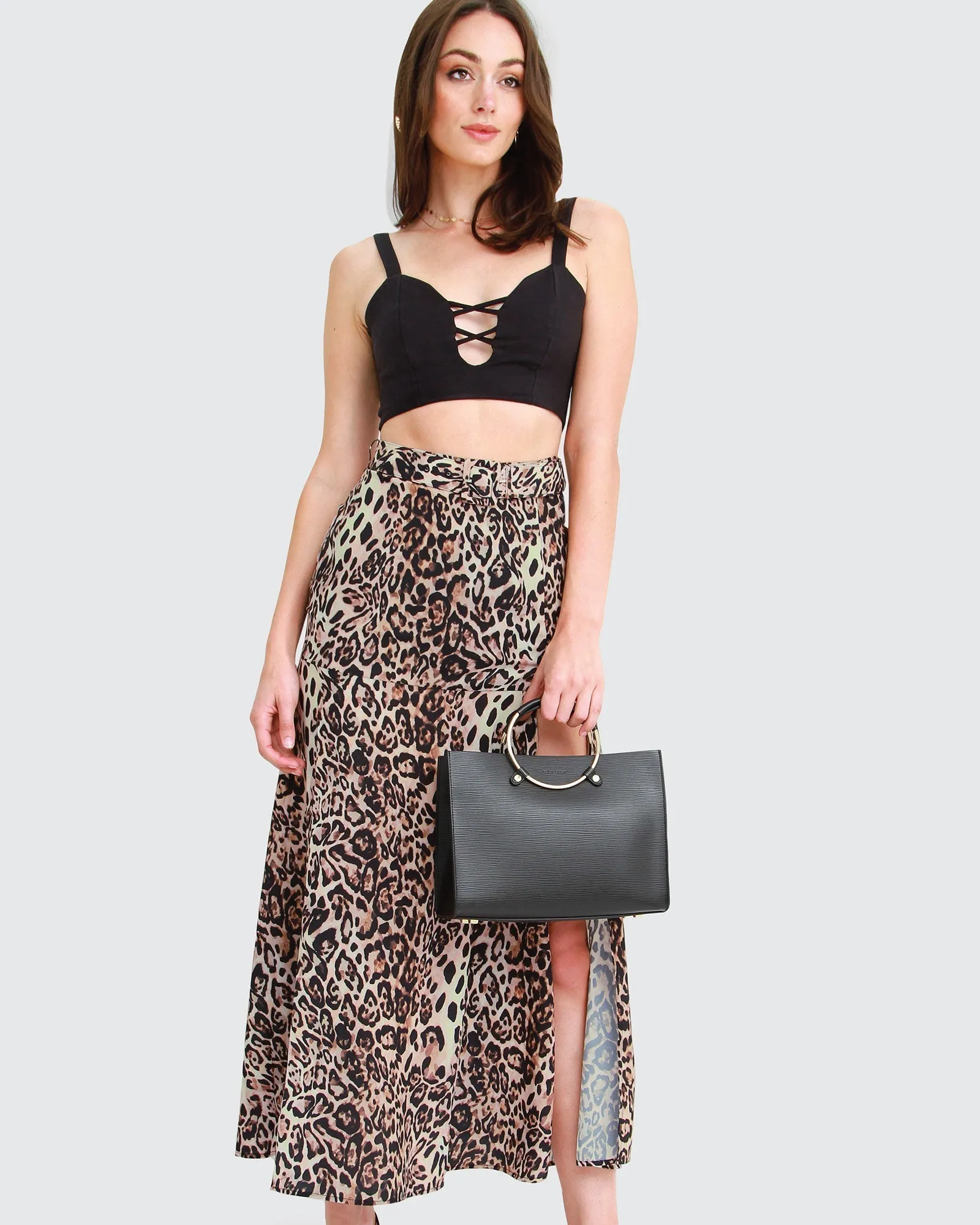 Ocean Drive Belted Maxi Skirt - Brown FINAL SALE