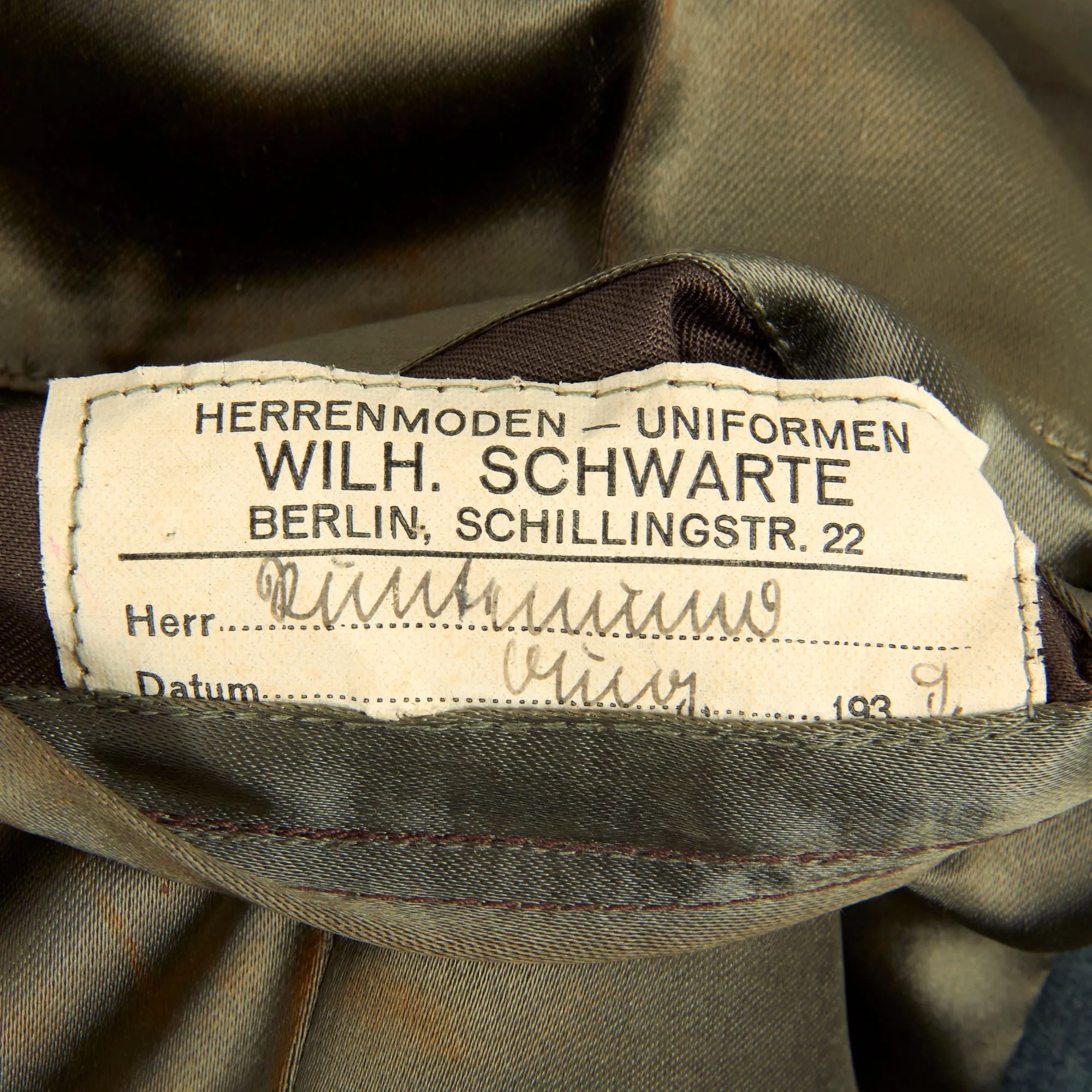 Original German WWII Named Oberleutnant der Schutzpolizei Officer's M36 Field Tunic with WWI Era Medal Bar - dated 1939