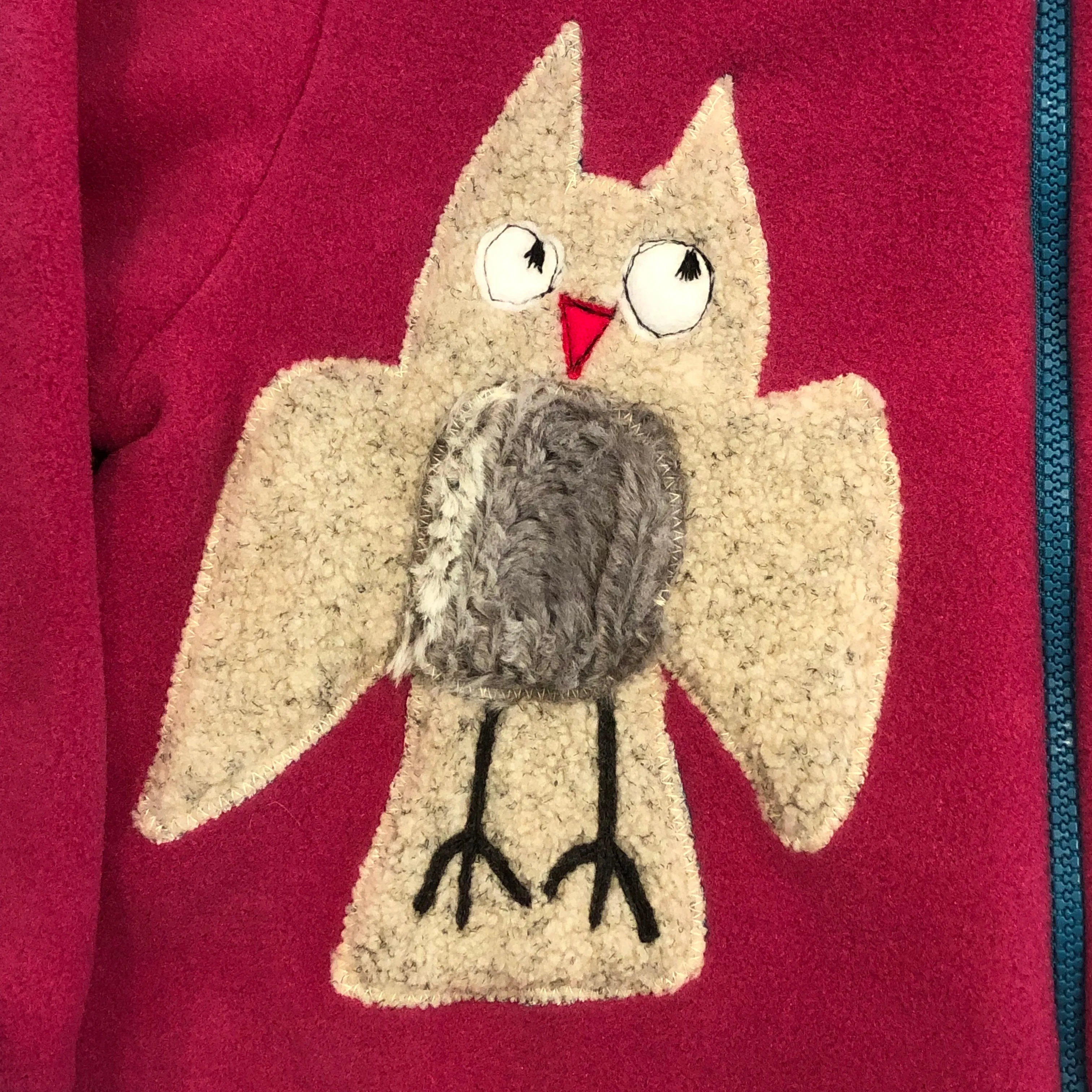 Owl and Moon Jacket Made in USA Sizes 2T - 8 Years