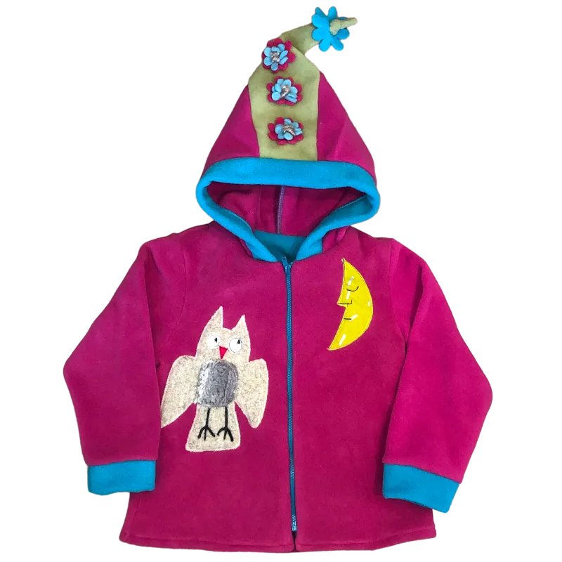 Owl and Moon Jacket Made in USA Sizes 2T - 8 Years