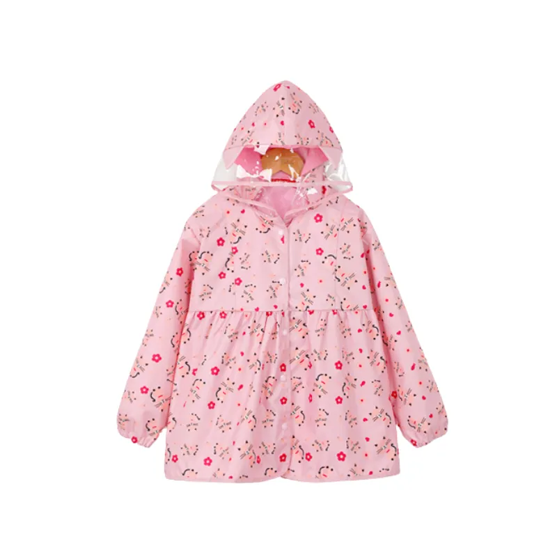 Ozkiz Cute Little Cats Rain Coat 粉紅貓貓雨衣 (100-130)