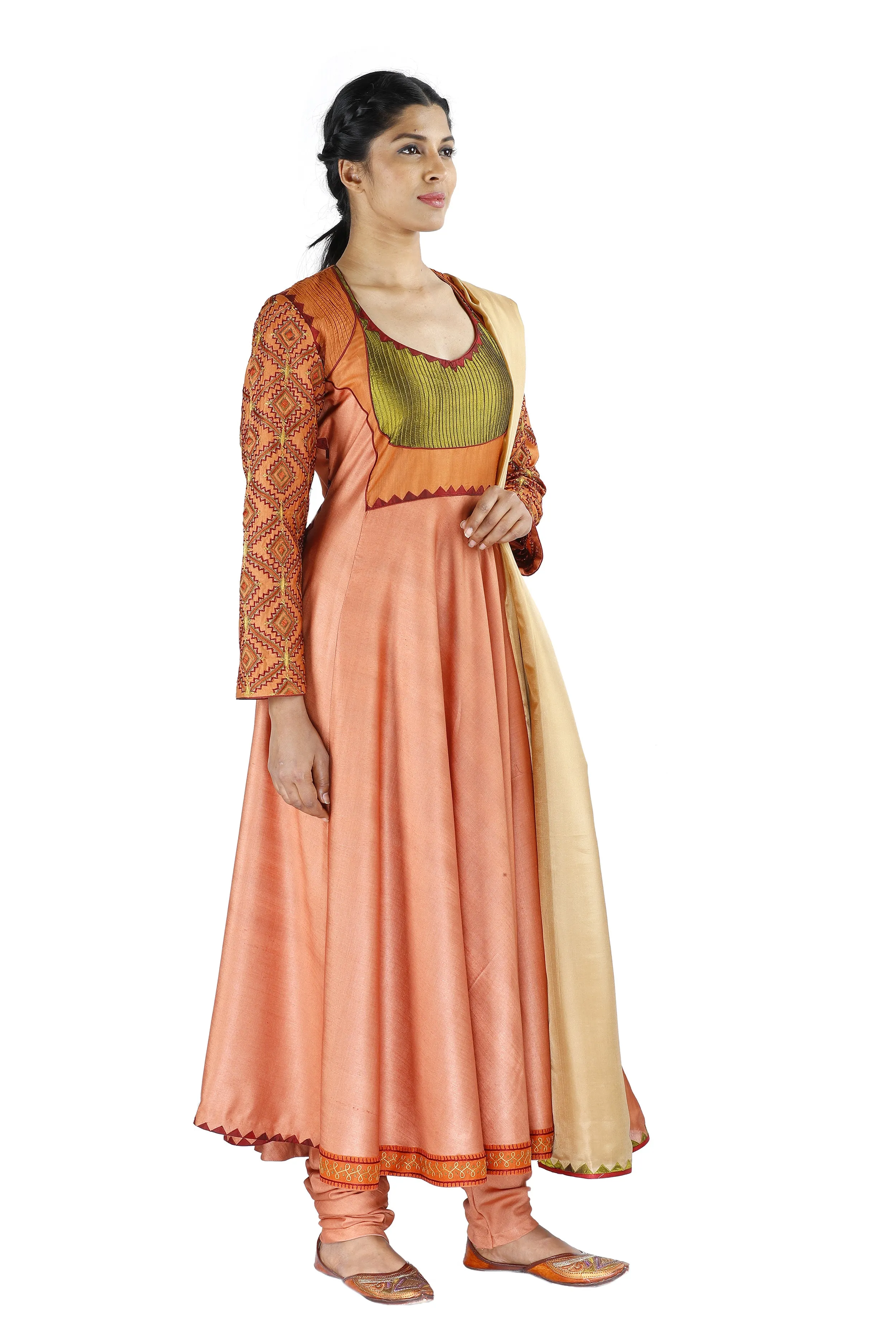 Peach Silk Salwar