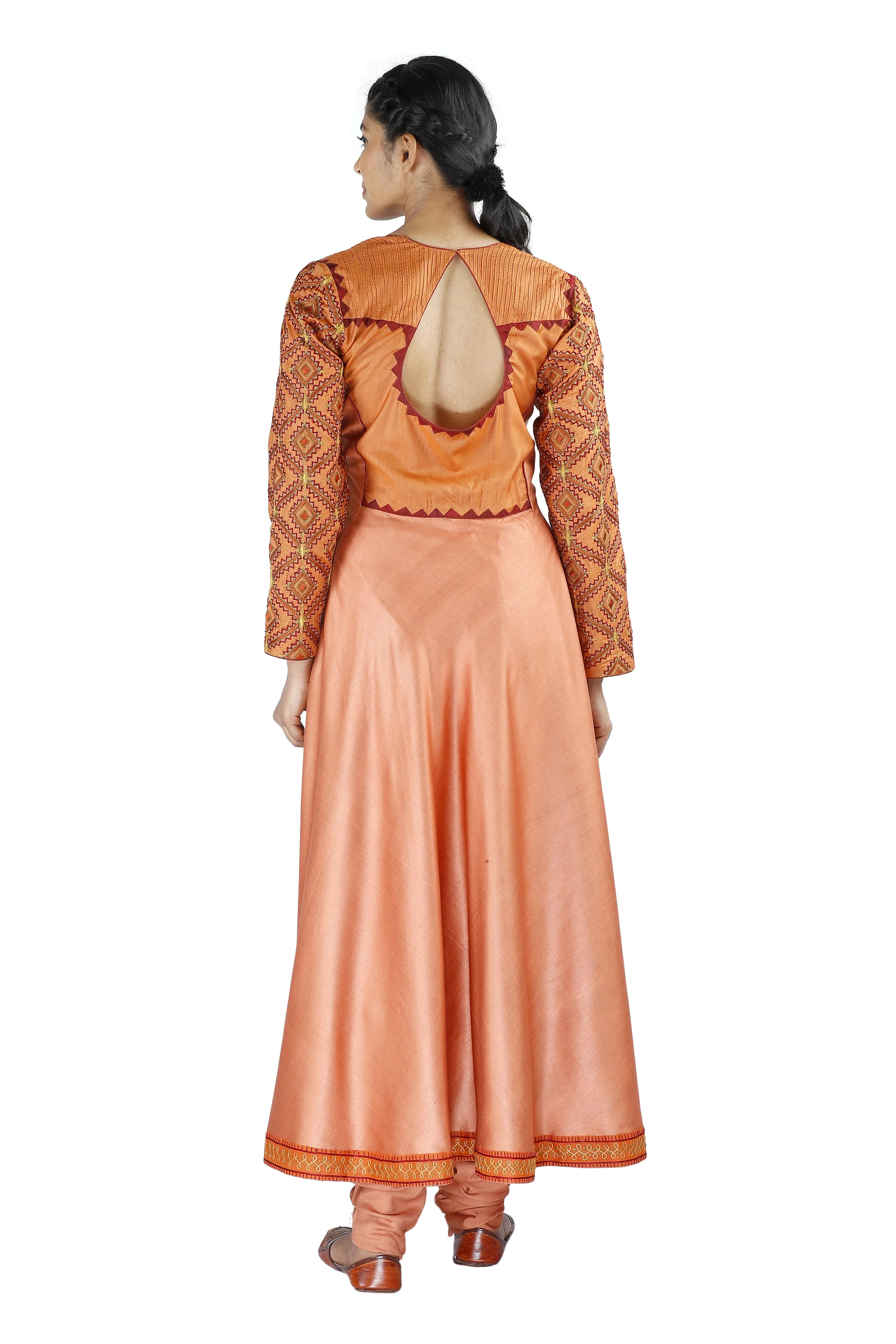 Peach Silk Salwar