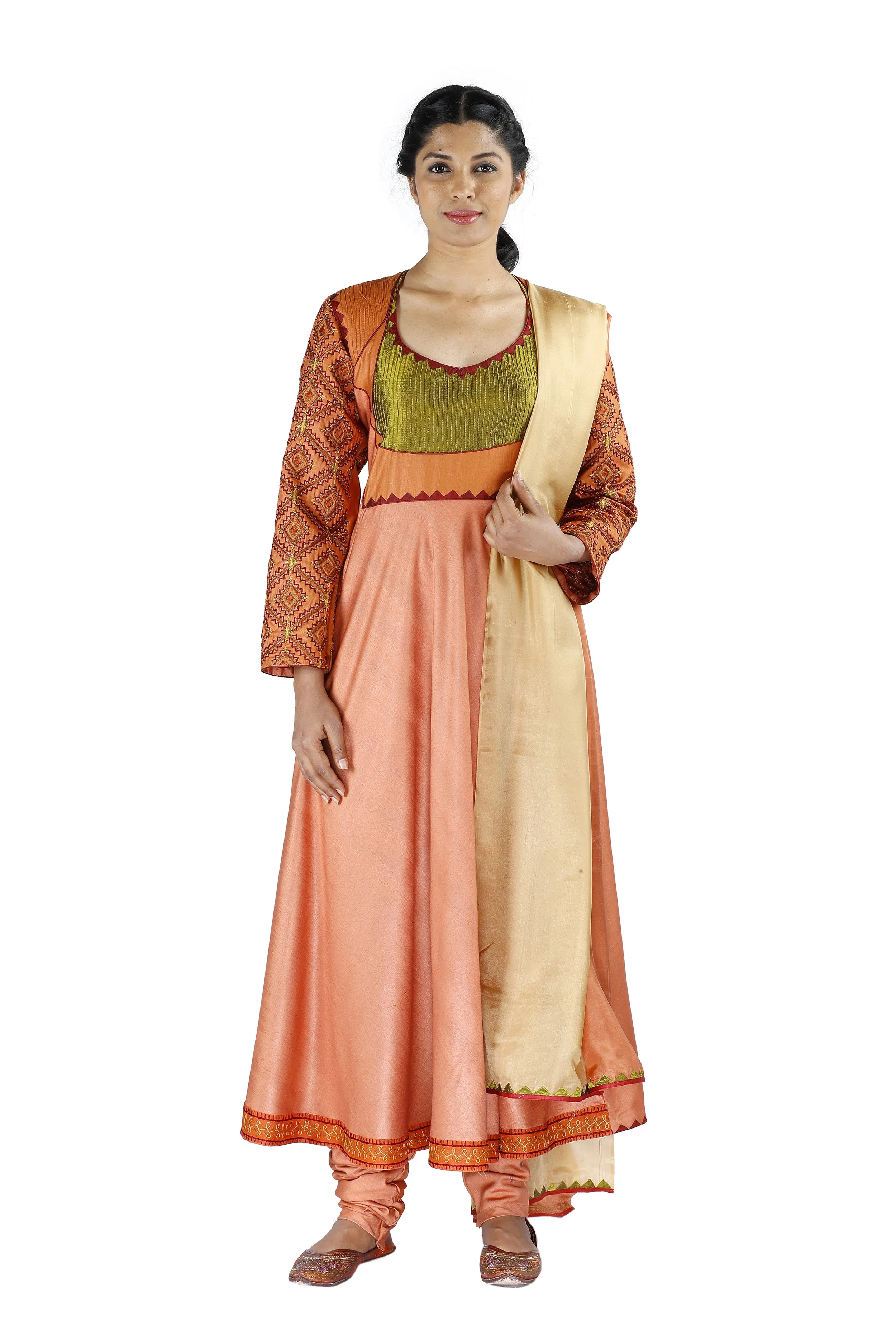 Peach Silk Salwar