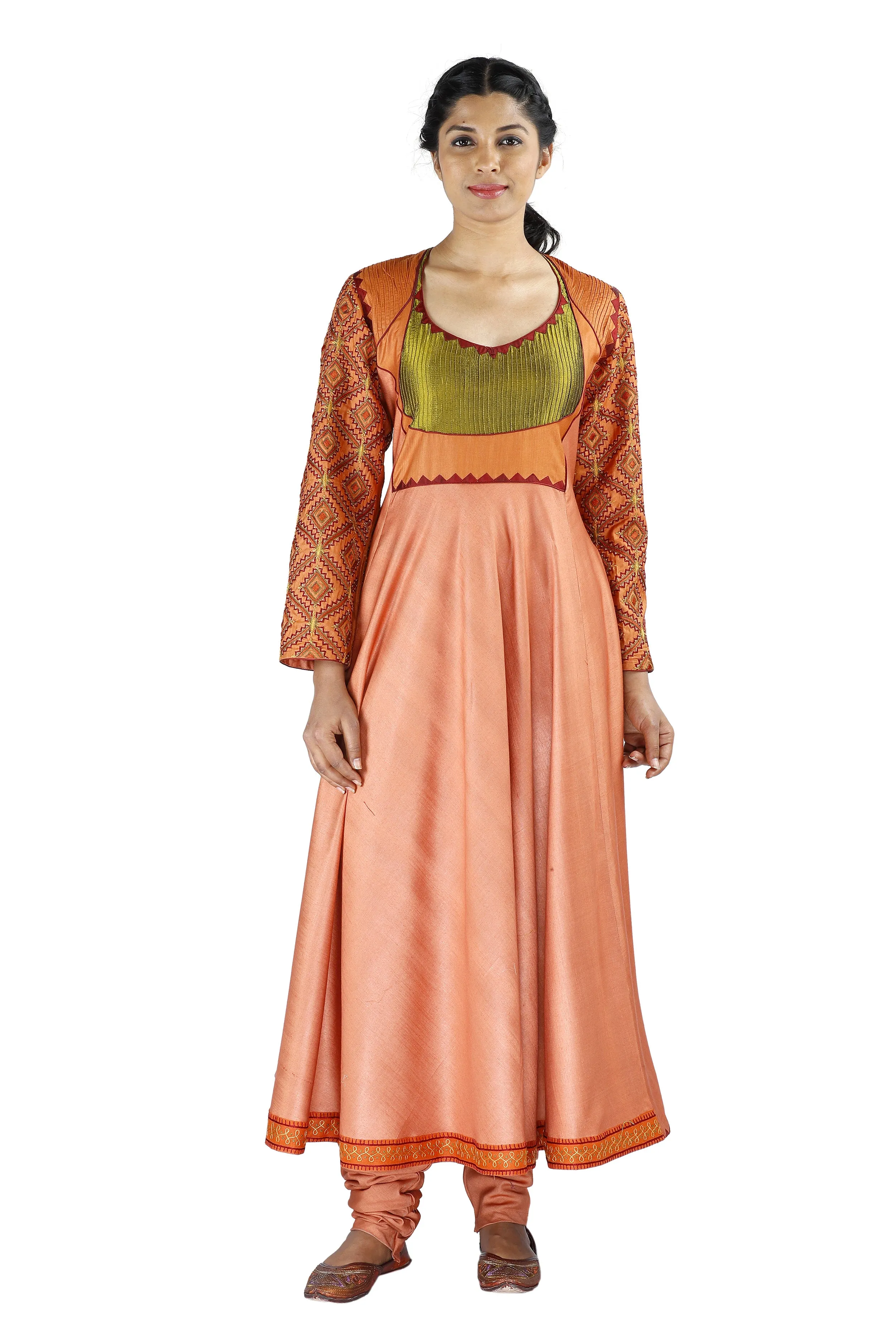 Peach Silk Salwar