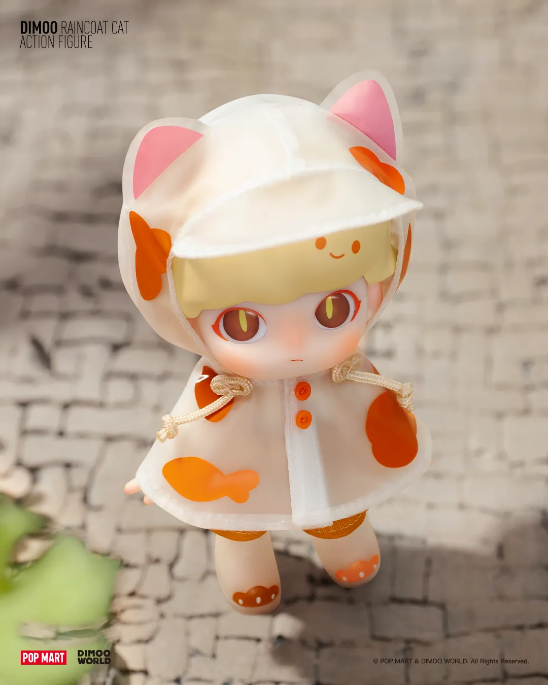 POP MART Dimoo Raincoat Cat Action Figure