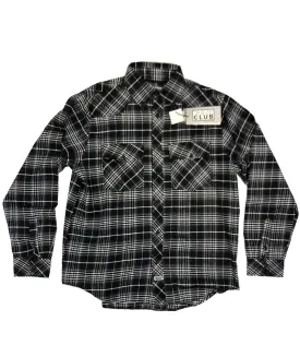 Pro Club Flannel Black-Grey-White Plaid L/S