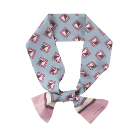 "Kiwi" Silk Twilly Neck Bow - Lilac Blue