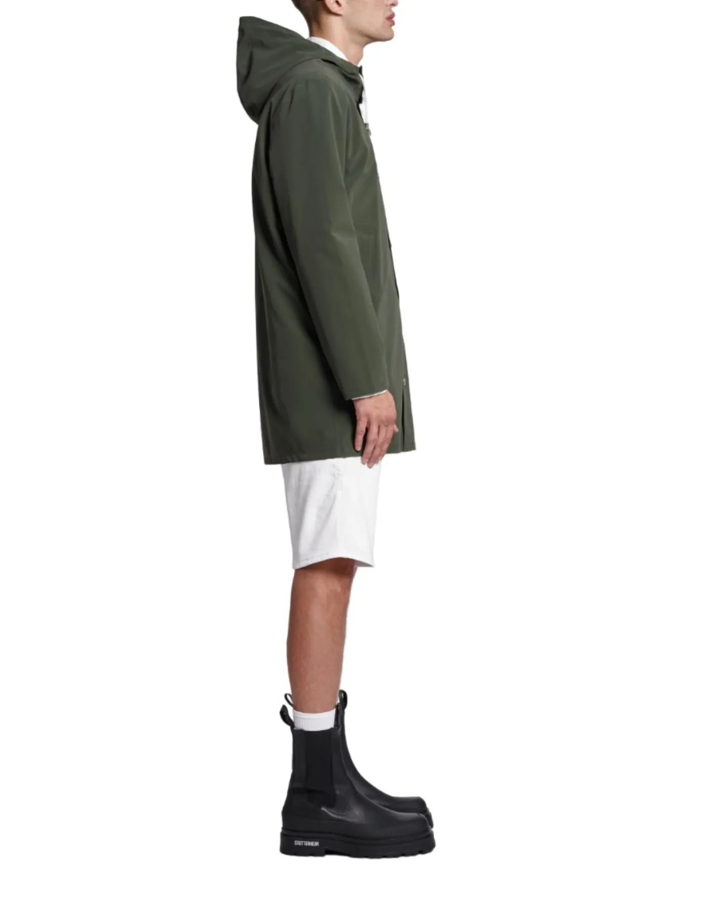 Raincoat man 3217 SUEDE GREEN STUTTERHEIM