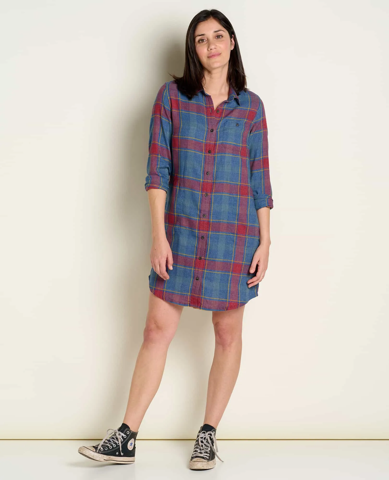 Re-Form Flannel Shirtdress