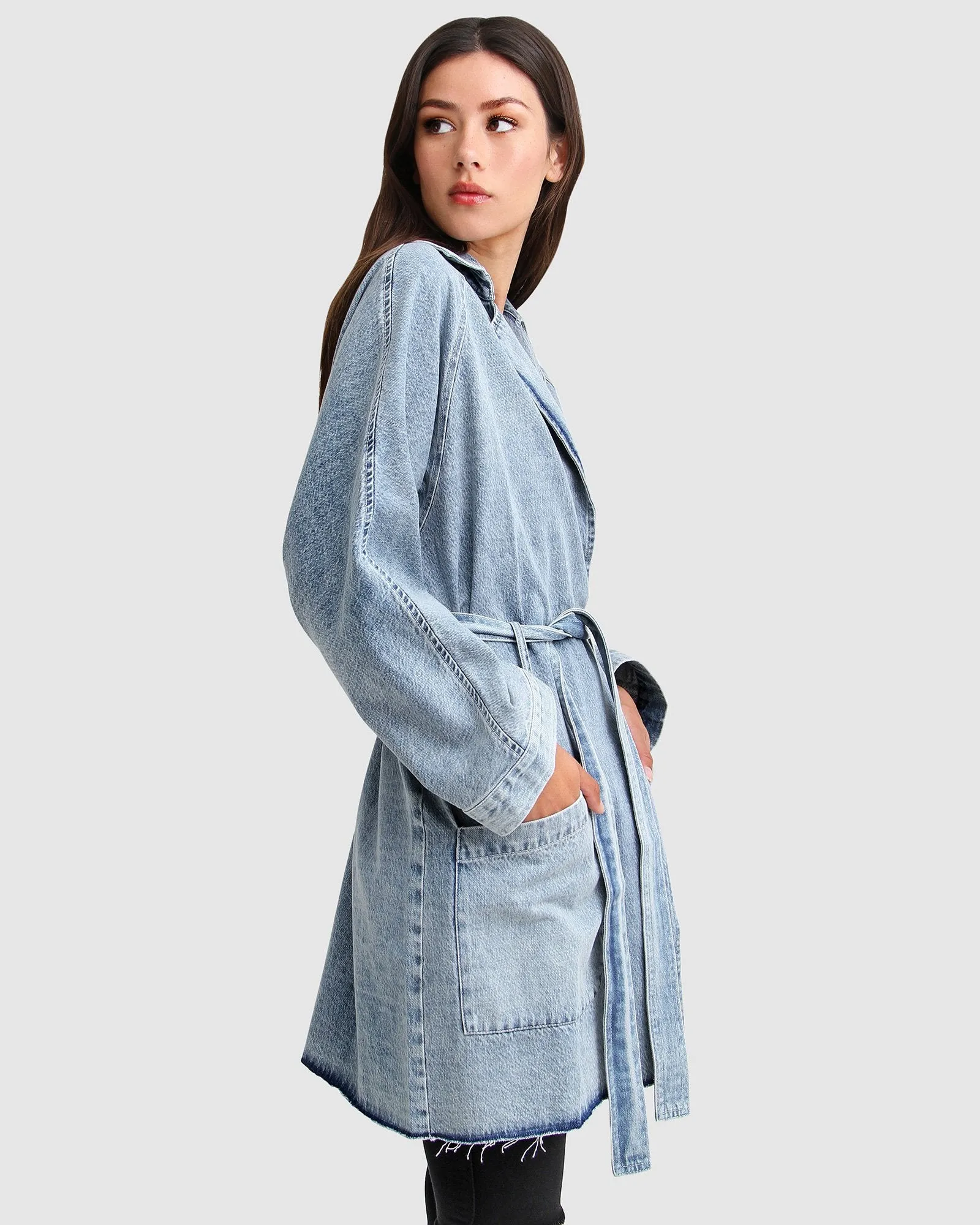 Relaxed Boyfriend Denim Jacket  - Indigo