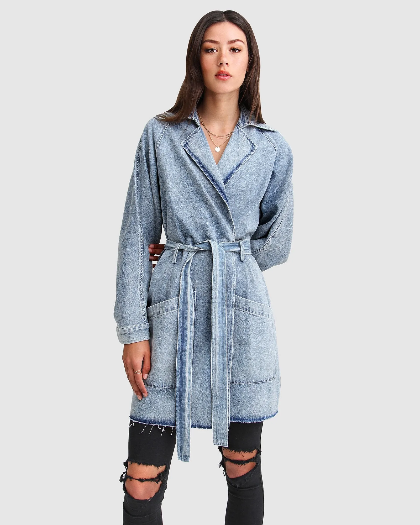 Relaxed Boyfriend Denim Jacket  - Indigo