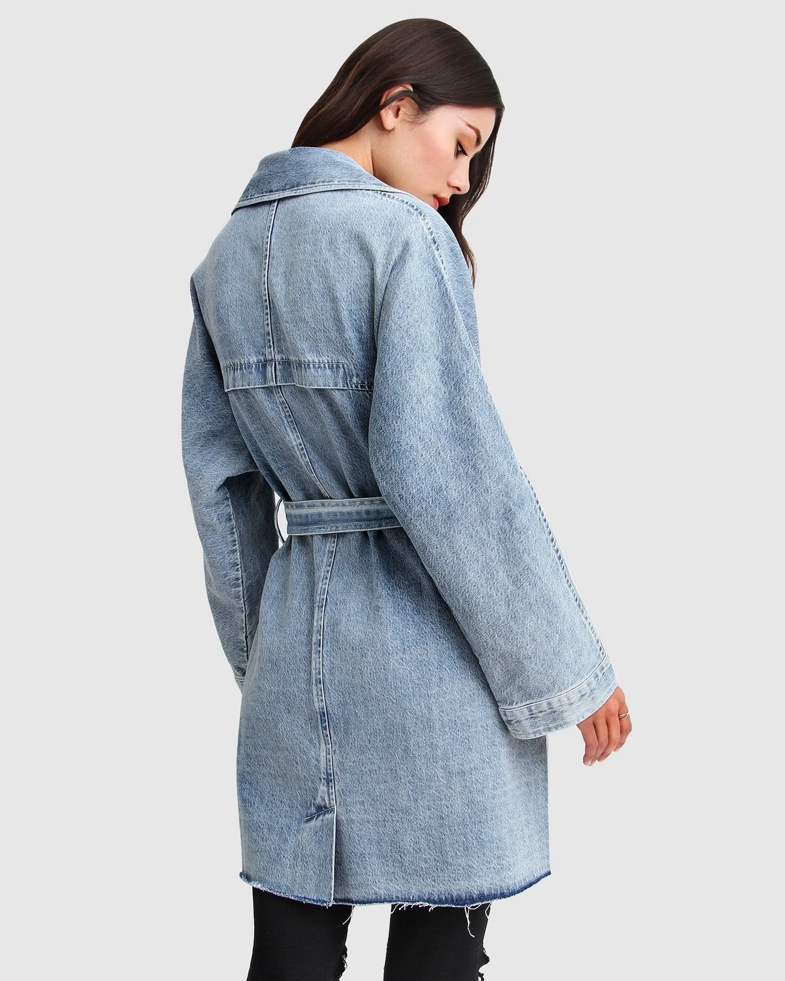 Relaxed Boyfriend Denim Jacket  - Indigo