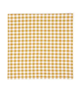 Rovi Lucca Cotton Flannel Gingham Garden Bandana: Gold/Cream