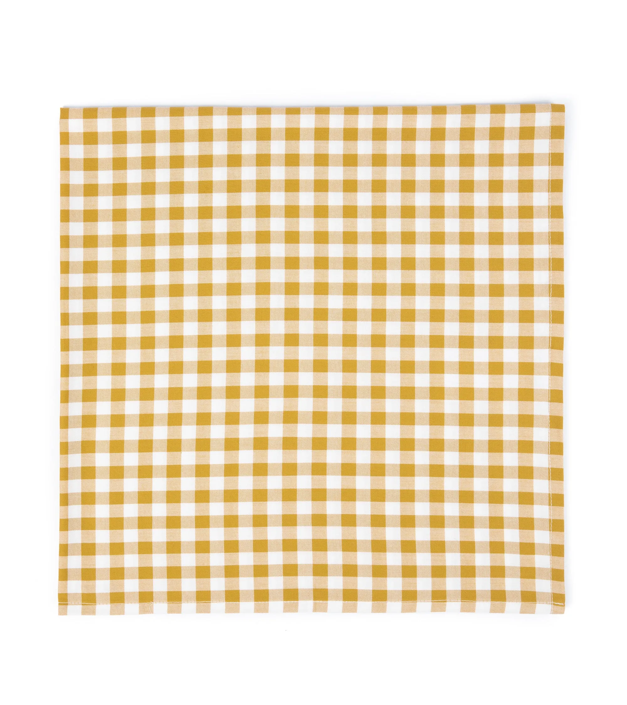 Rovi Lucca Cotton Flannel Gingham Garden Bandana: Gold/Cream