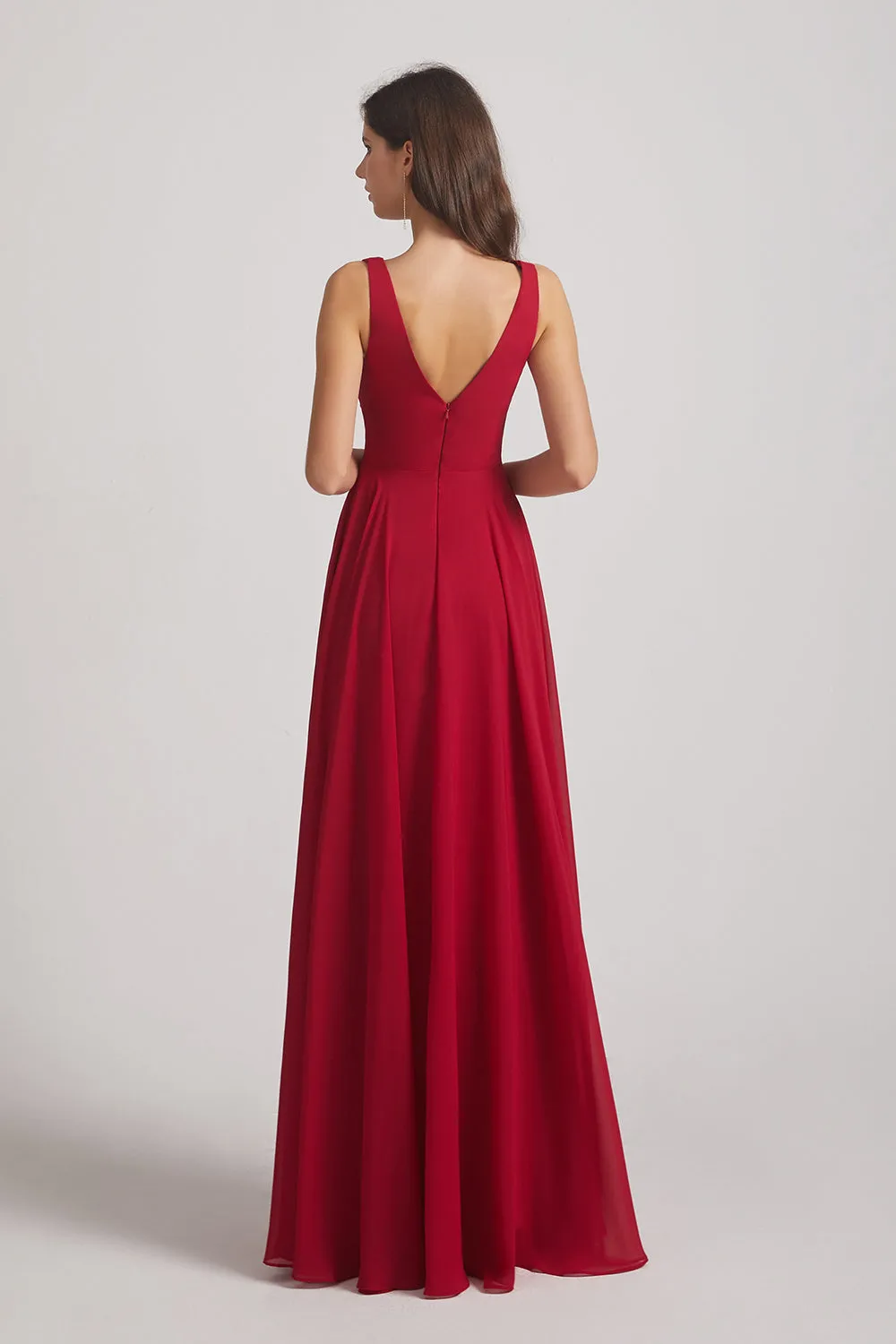 Sleeveless Cowl Chiffon A-line Bridesmaid Dresses (AF0052)