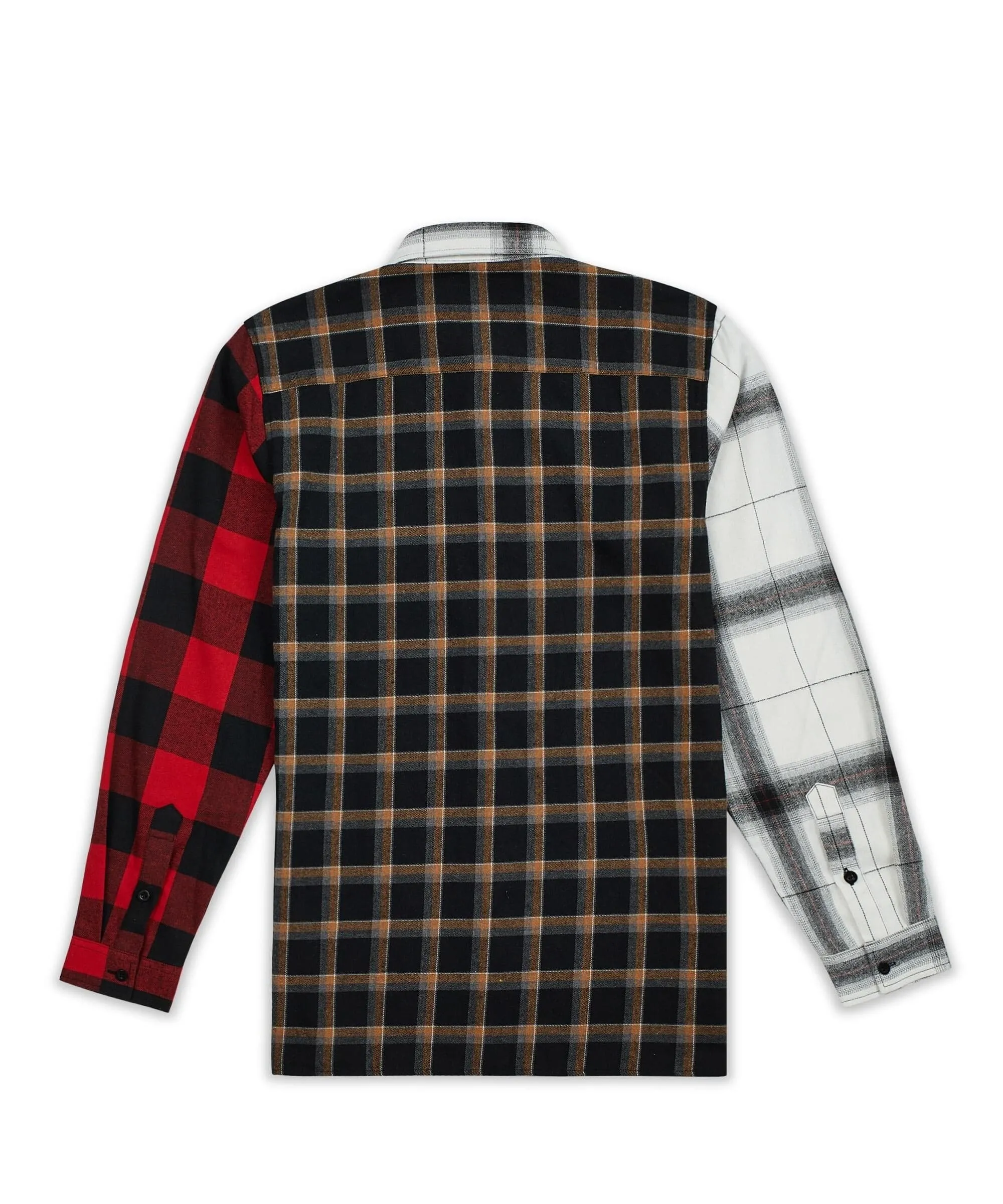 Split Flannel Checkered Shirt - Multi