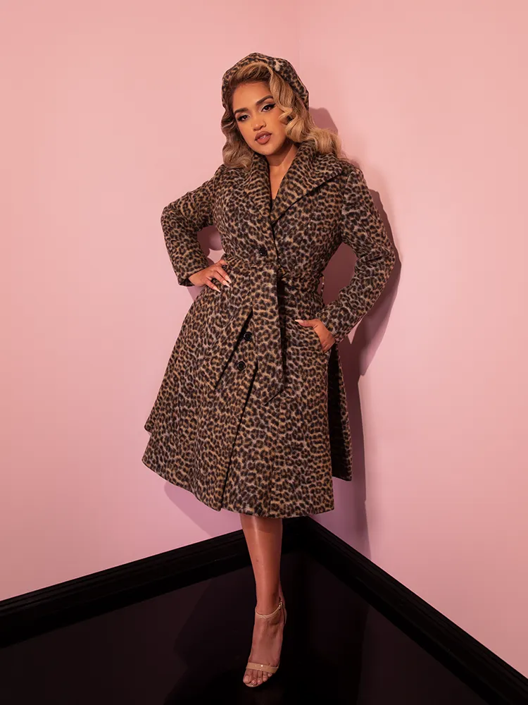 Starlet Swing Coat in Leopard Print - Vixen by Micheline Pitt