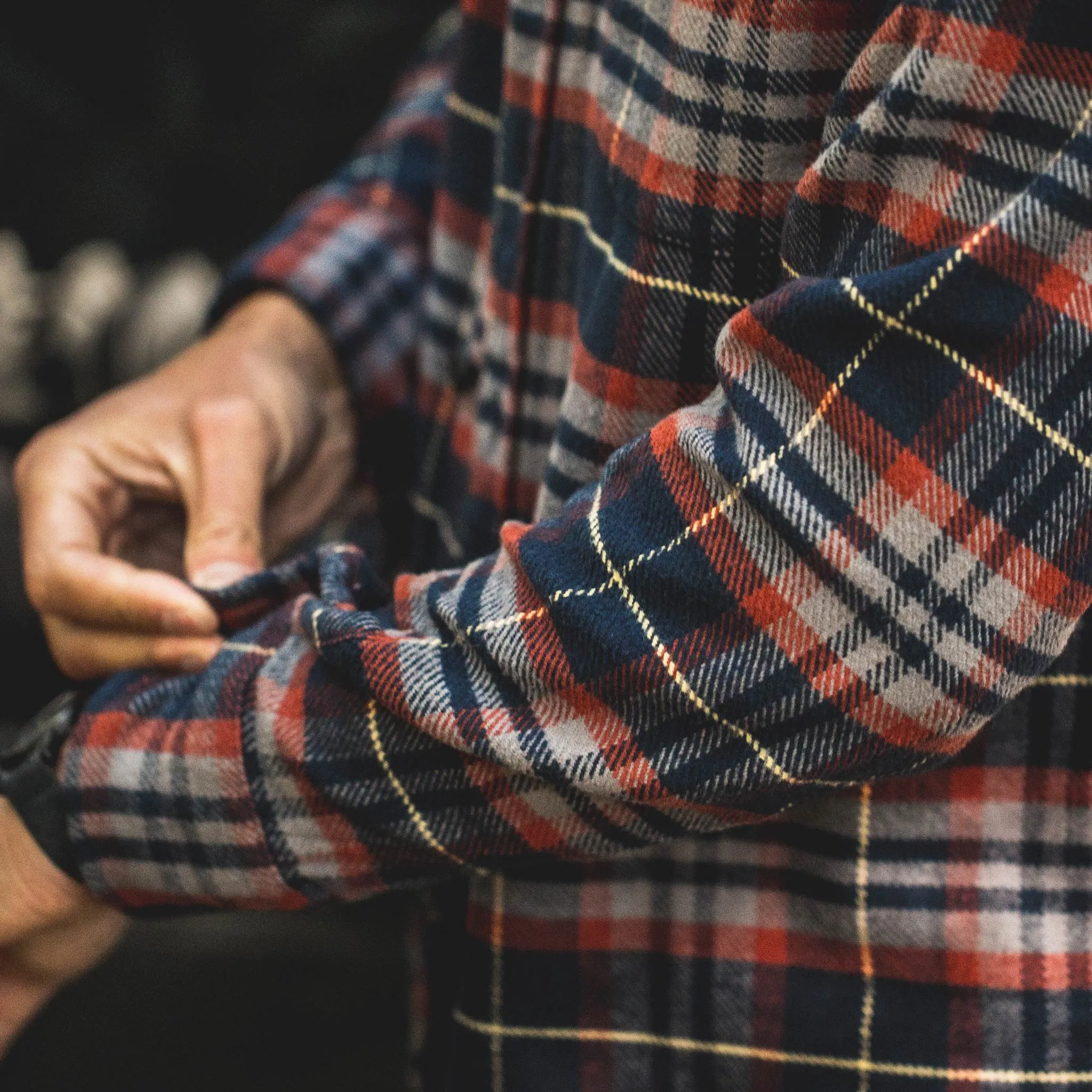 The Crater Shirt in Burgundy Plaid