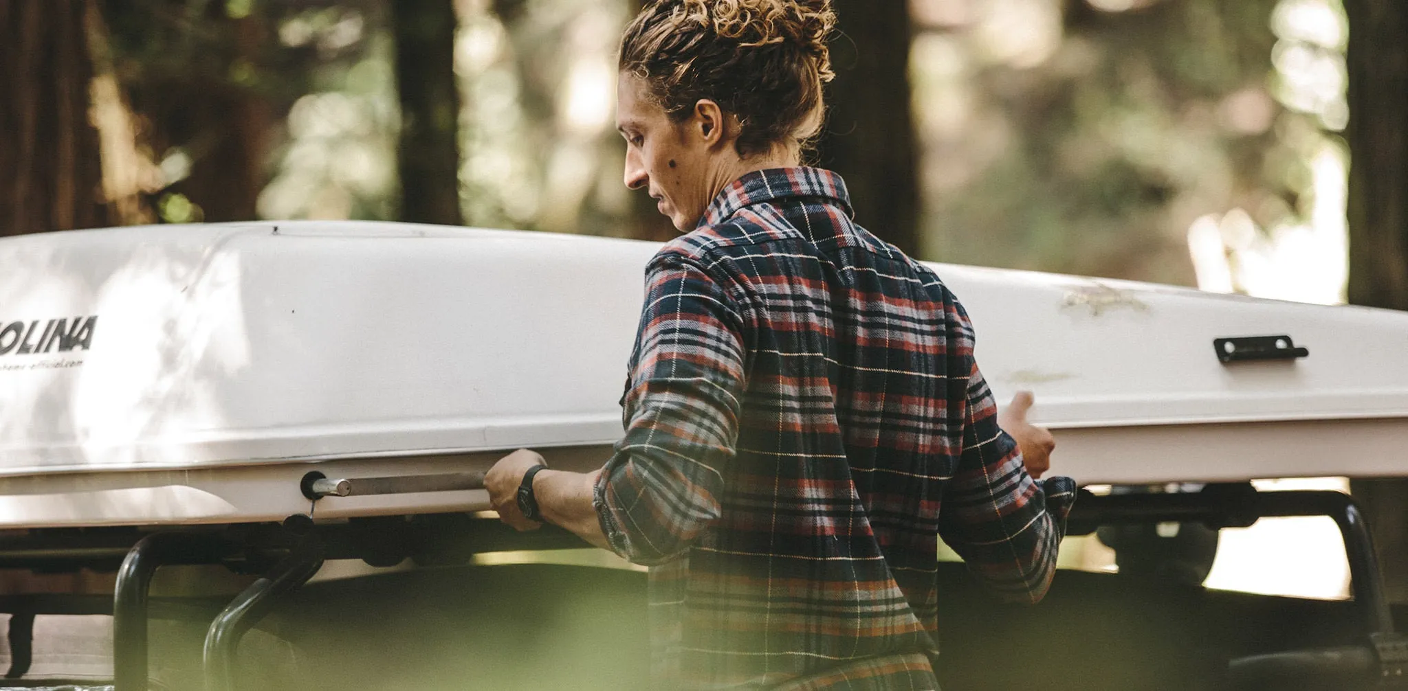 The Crater Shirt in Burgundy Plaid