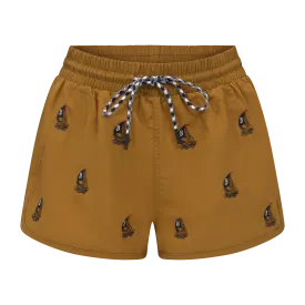 THE WOMEN'S CLASSIC SWIM SHORTS-CHESTNUT