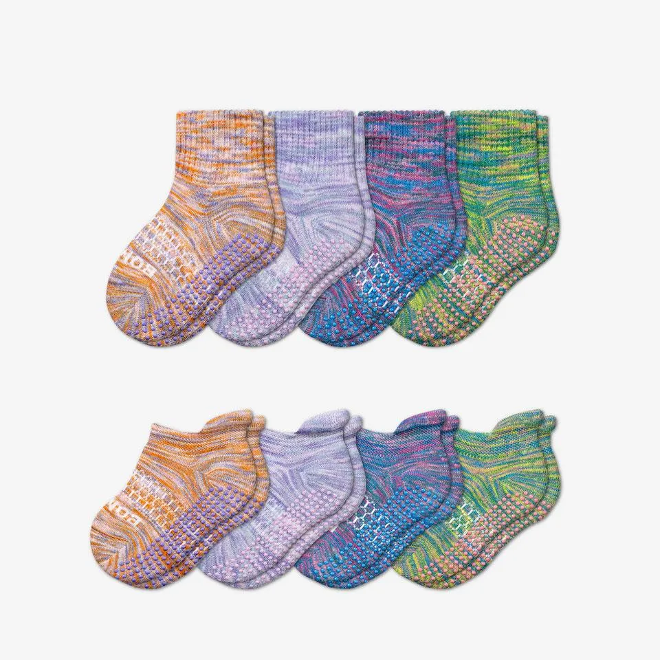 Toddler Space Dye Gripper Calf & Ankle Sock 8-Pack