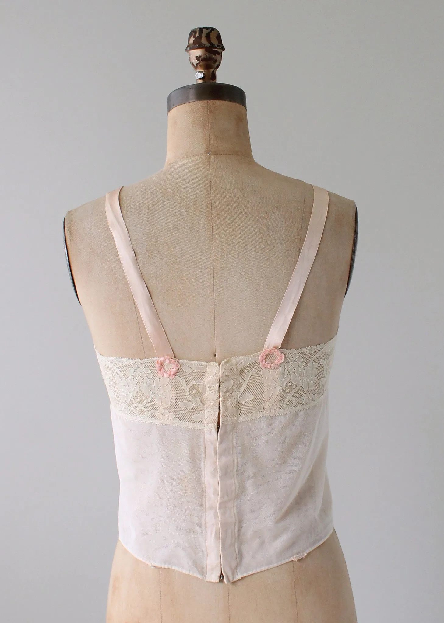 Vintage 1920s French Mesh and Lace Brassiere