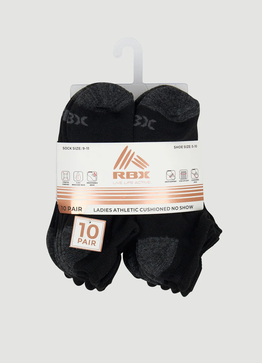 Women's 10-Pack Heel Tab Socks