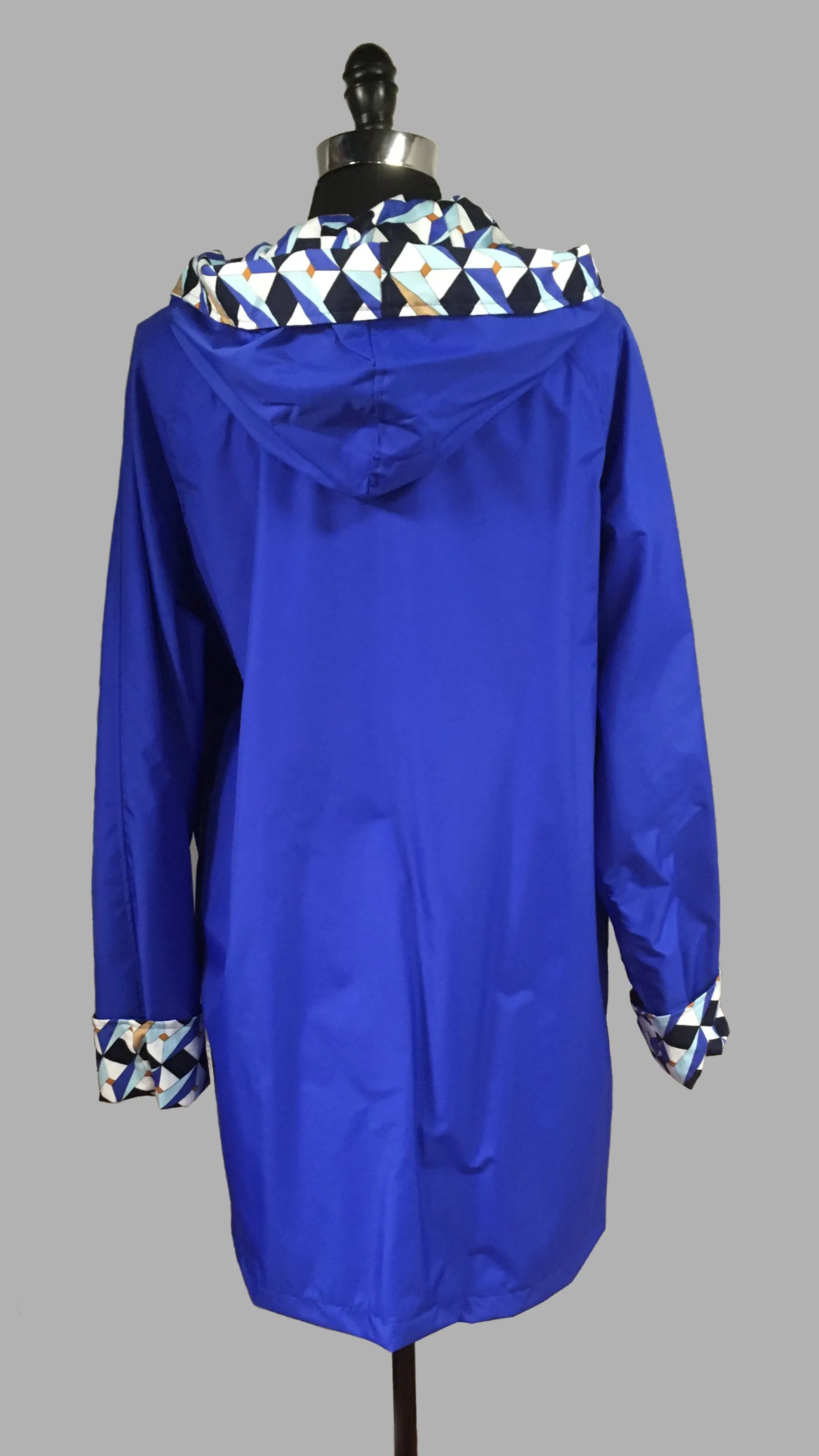 *Women's Royal Blue Outer Reversible Raincoat (RR/C 0614C)